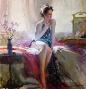 Pino Daeni Morning Romance beautiful woman lady Oil Paintings